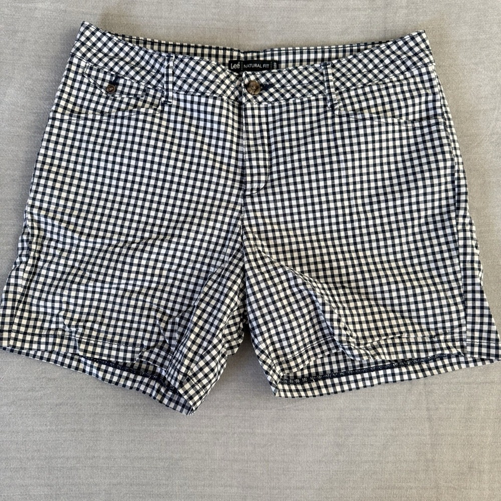 Lee Black and White Gingham Womens Shorts